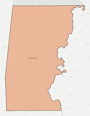 Choctaw County AL school district boundaries map