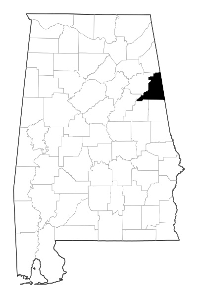 Cleburne County in Alabama