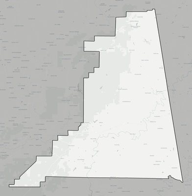 Cleburne County AL county basemap context