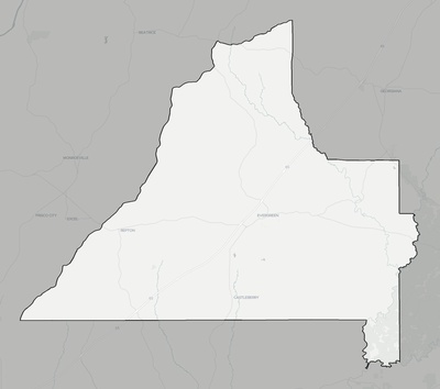 Conecuh County AL county basemap context