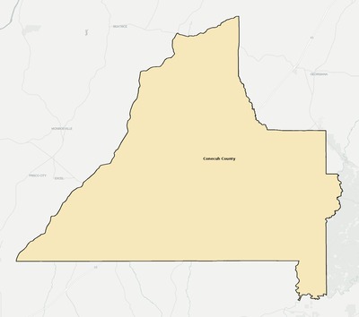 Conecuh County AL school district boundaries map