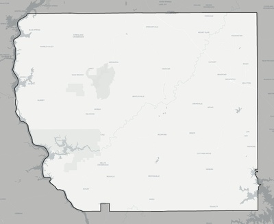 Coosa County AL county basemap context