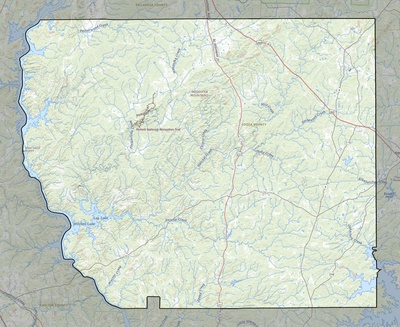Coosa County AL USGS topo map