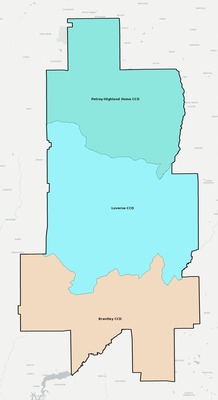 Crenshaw County AL townships and subdivisions map