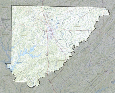Cullman County AL USGS topo map