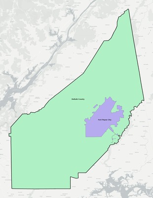 DeKalb County AL school district boundaries map