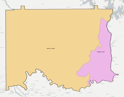 Elmore County AL school district boundaries map