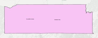 Escambia County AL school district boundaries map
