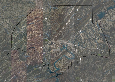 Etowah County AL USGS imagery and topo map