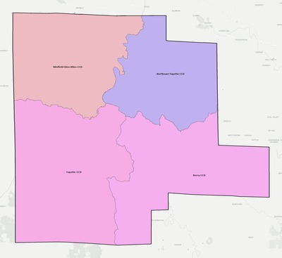 Fayette County AL townships and subdivisions map