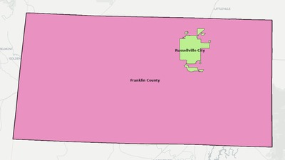 Franklin County AL school district boundaries map