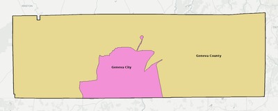 Geneva County AL school district boundaries map