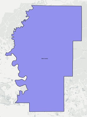 Hale County AL school district boundaries map