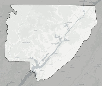 Jackson County AL county basemap context