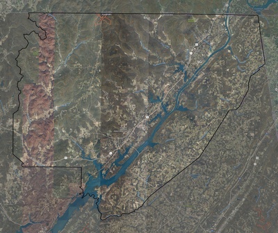 Jackson County AL USGS imagery and topo map