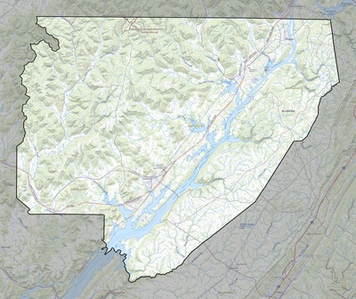 Jackson County AL USGS topo map
