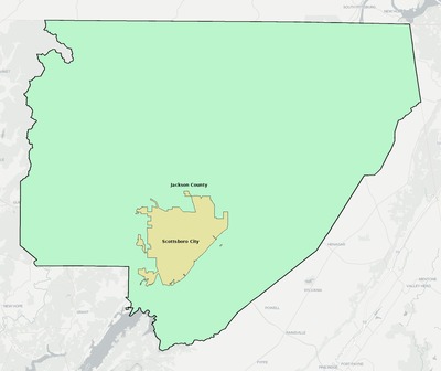 Jackson County AL school district boundaries map