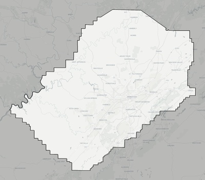 Jefferson County AL county basemap context