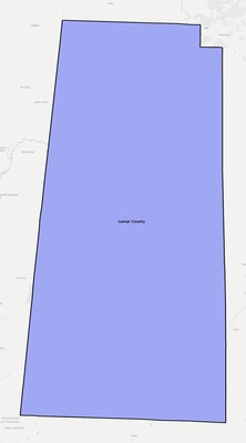 Lamar County AL school district boundaries map