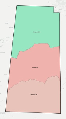 Lamar County AL townships and subdivisions map