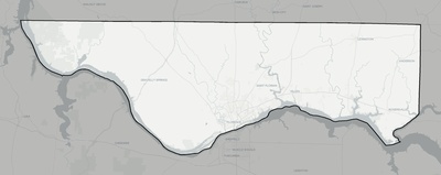 Lauderdale County AL county basemap context