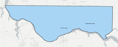 Lauderdale County AL school district boundaries map