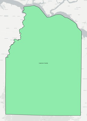 Lawrence County AL school district boundaries map