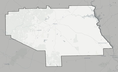 Lee County AL county basemap context