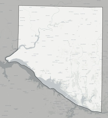 Limestone County AL county basemap context