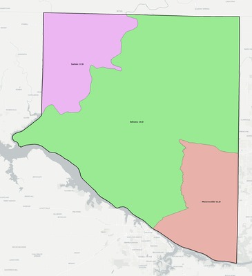 Limestone County AL townships and subdivisions map