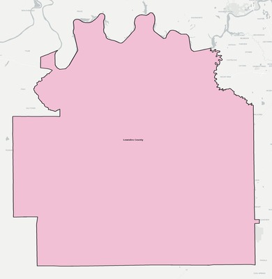 Lowndes County AL school district boundaries map