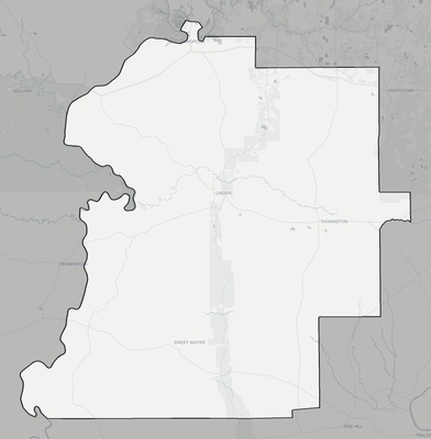 Marengo County AL county basemap context