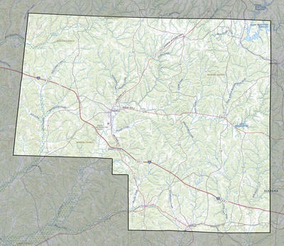 Marion County AL USGS topo map