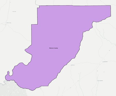 Monroe County AL school district boundaries map