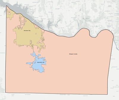 Morgan County AL school district boundaries map