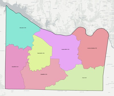 Morgan County AL townships and subdivisions map