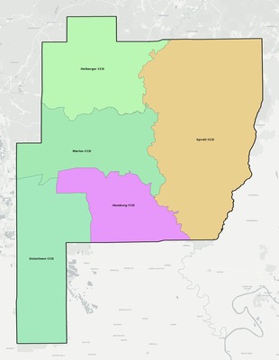 Perry County AL townships and subdivisions map