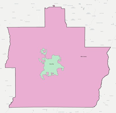 Pike County AL school district boundaries map