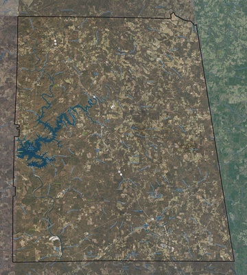 Randolph County AL USGS imagery and topo map