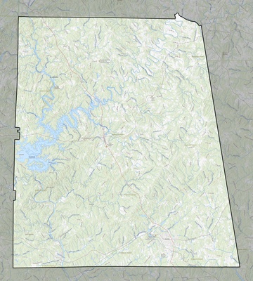 Randolph County AL USGS topo map