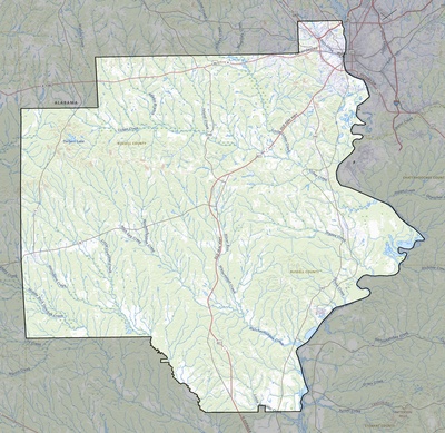 Russell County AL USGS topo map