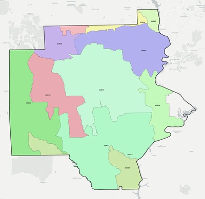 Russell County AL ZIP code boundaries map