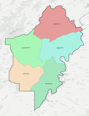 St. Clair County AL townships and subdivisions map