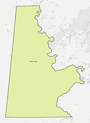 Sumter County AL school district boundaries map