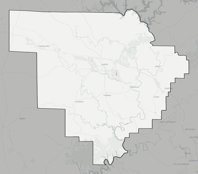 Walker County AL county basemap context