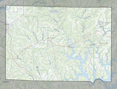 Winston County AL USGS topo map