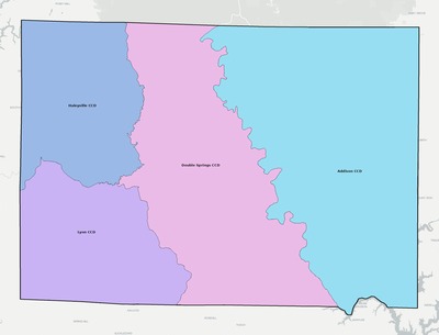 Winston County AL townships and subdivisions map