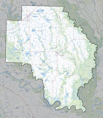 Arkansas County AR USGS topo map