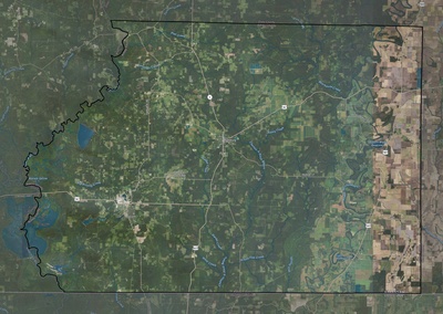 Ashley County AR USGS imagery and topo map