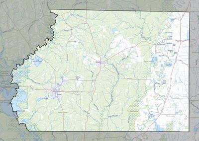 Ashley County AR USGS topo map